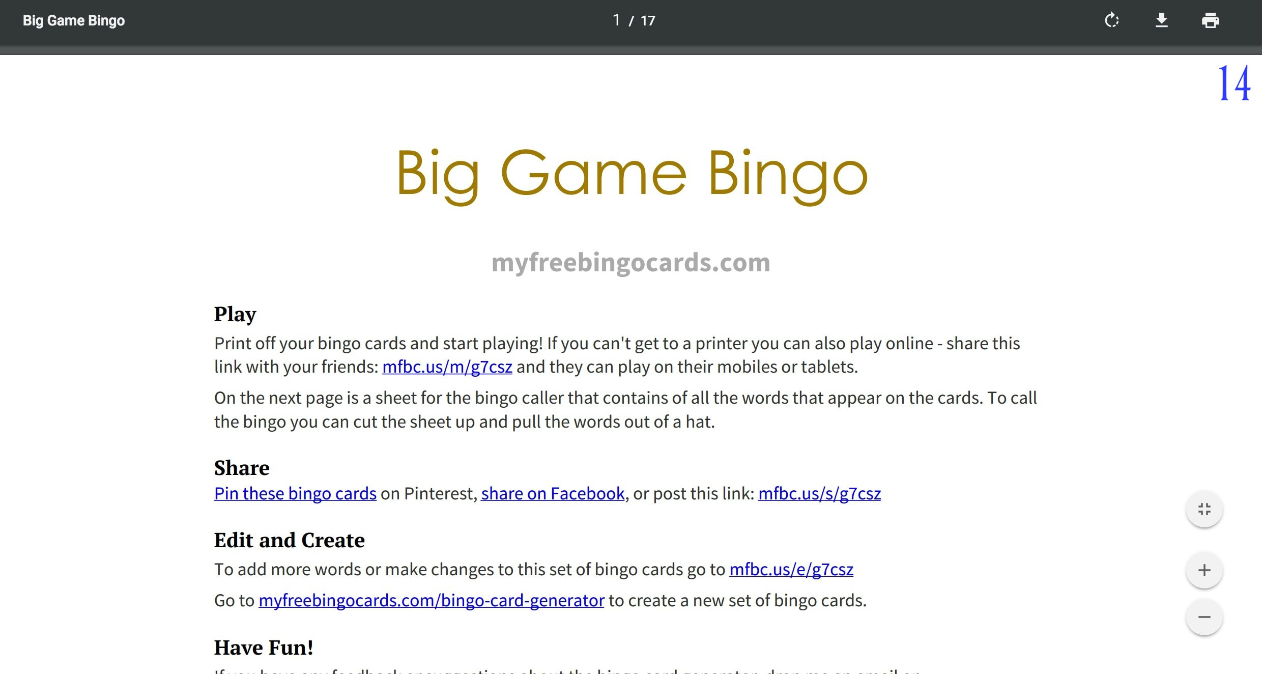 Big Game Bingo - www.ruthietabone.com