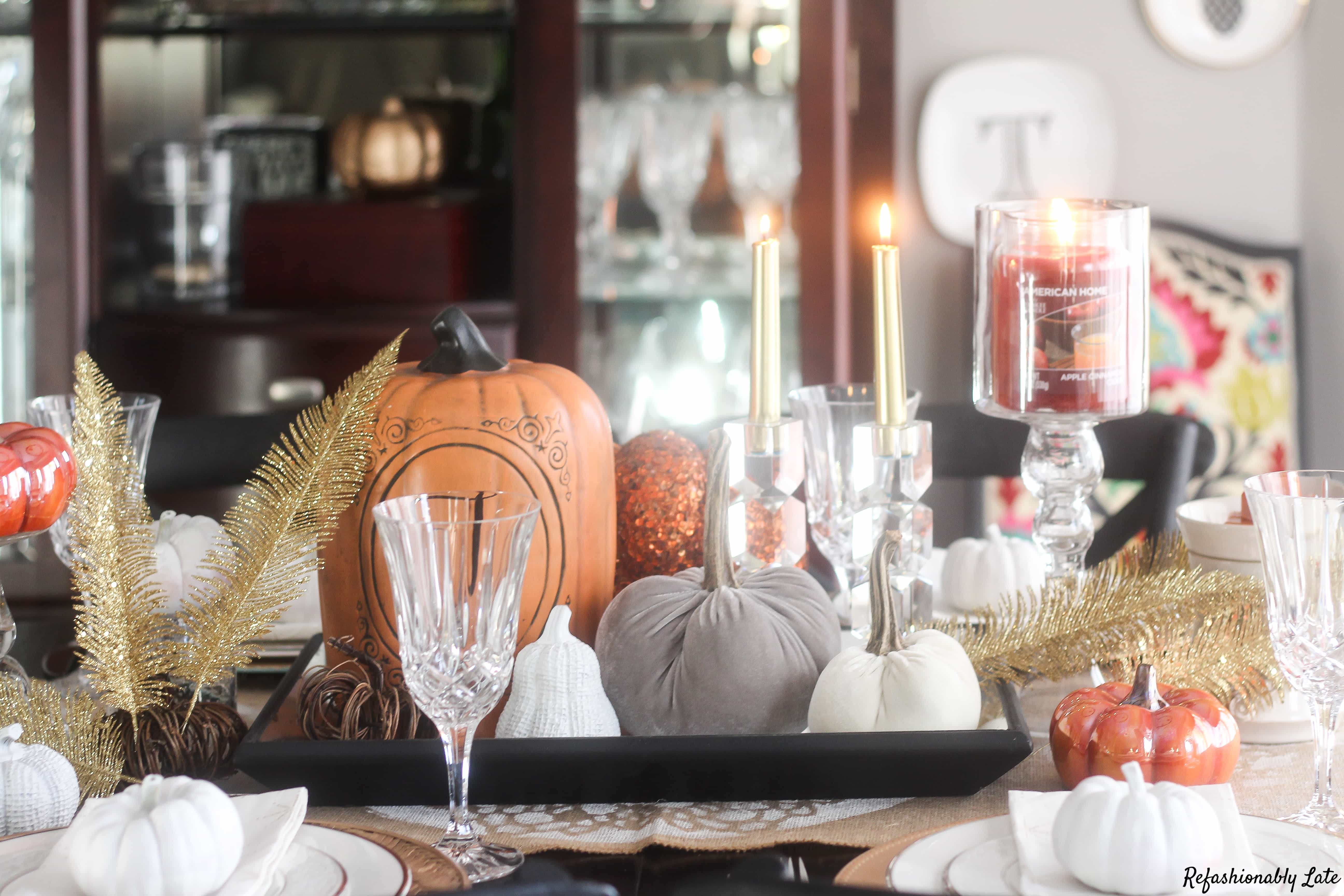 A Candle Lit Fall Tablescape - www.ruthietabone.com