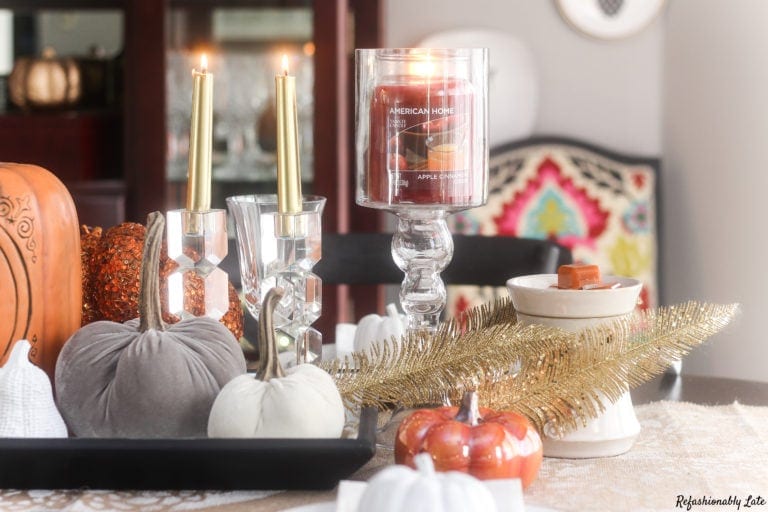 A Candle Lit Fall Tablescape