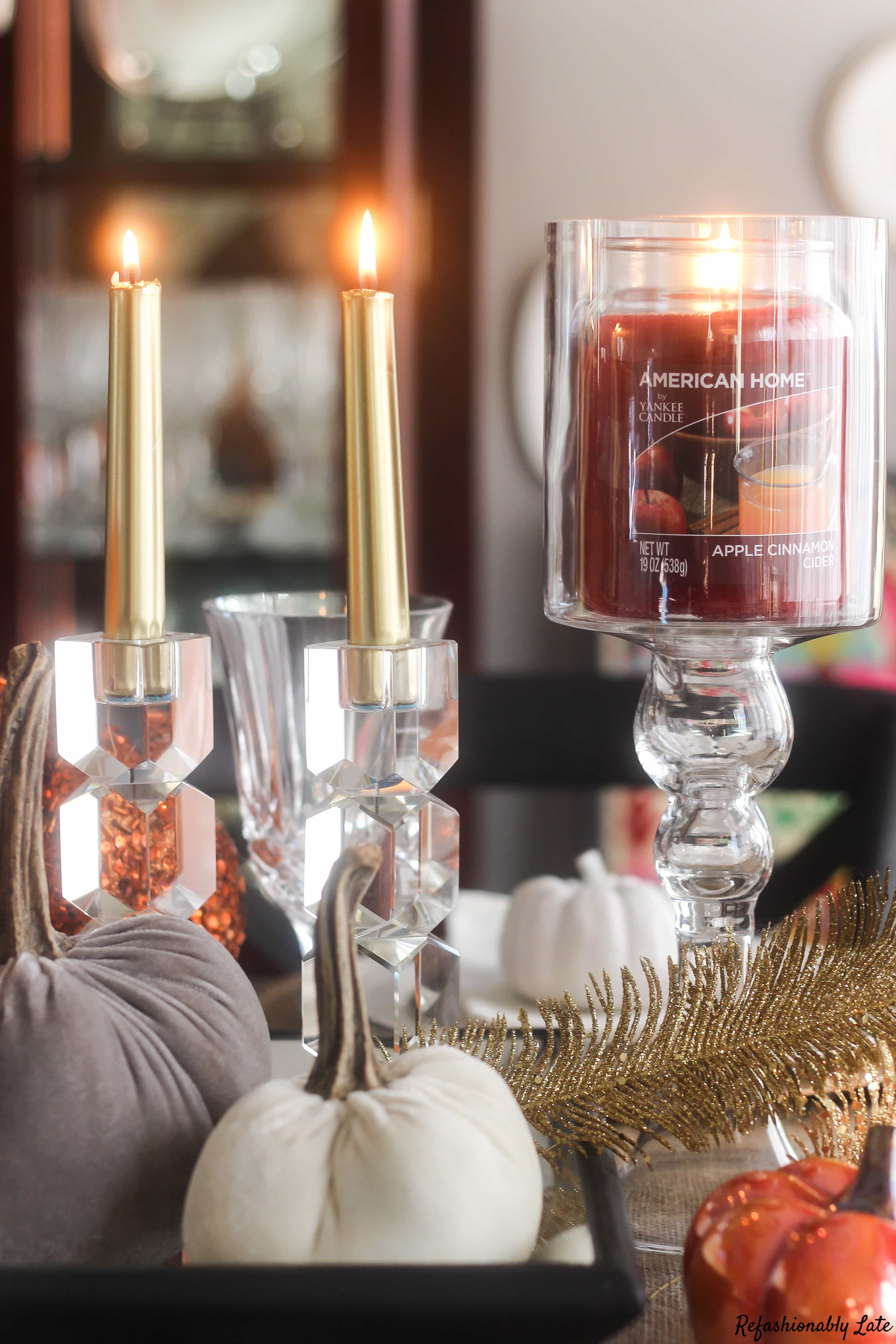A Candle Lit Fall Tablescape - www.ruthietabone.com