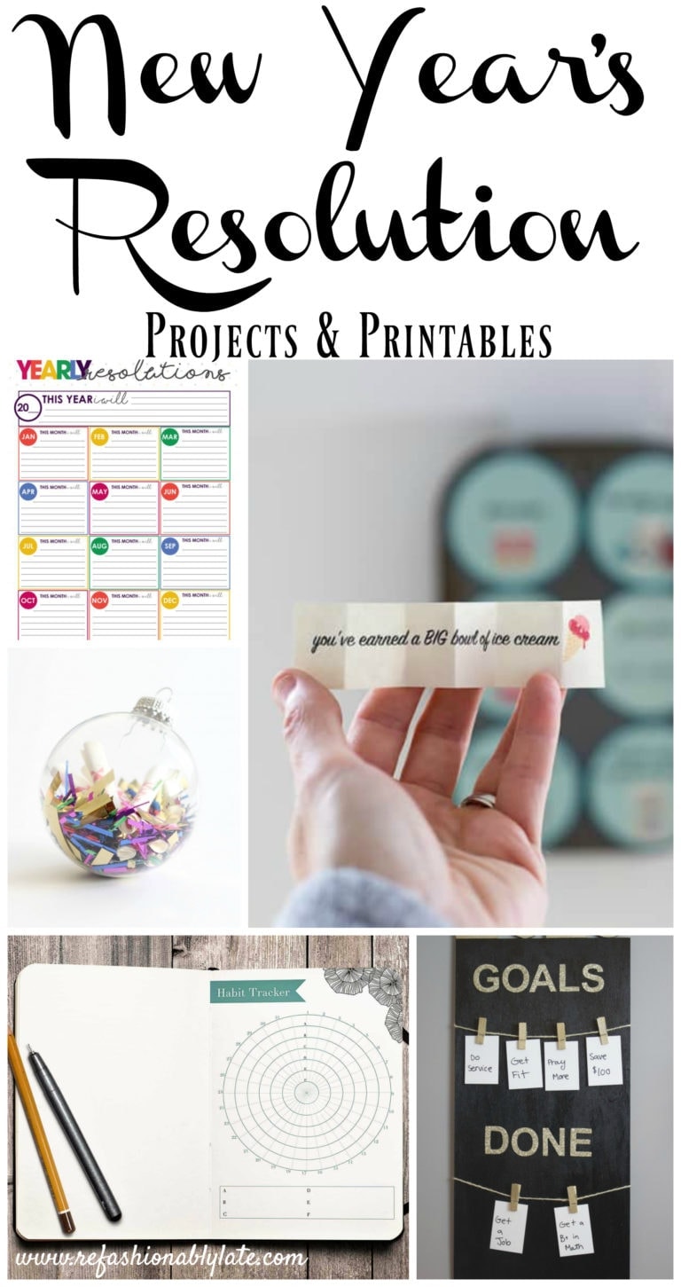 New Year’s Resolutions Projects & Printables