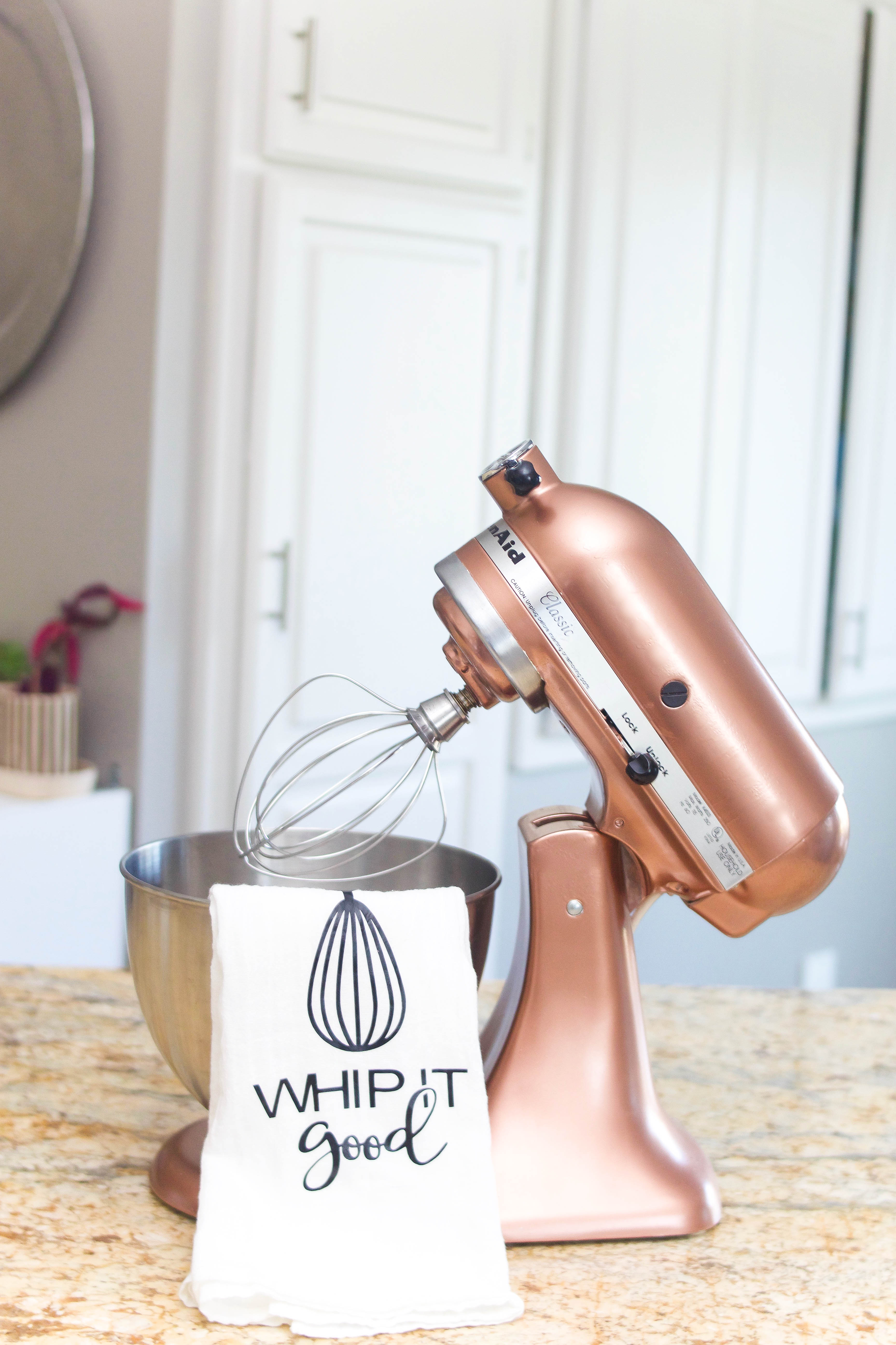 Copper Spray Painted Kitchenaid Mixer - Savvy Apron