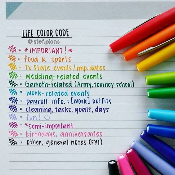 How to Color Code Your Planner - Get Organized HQ