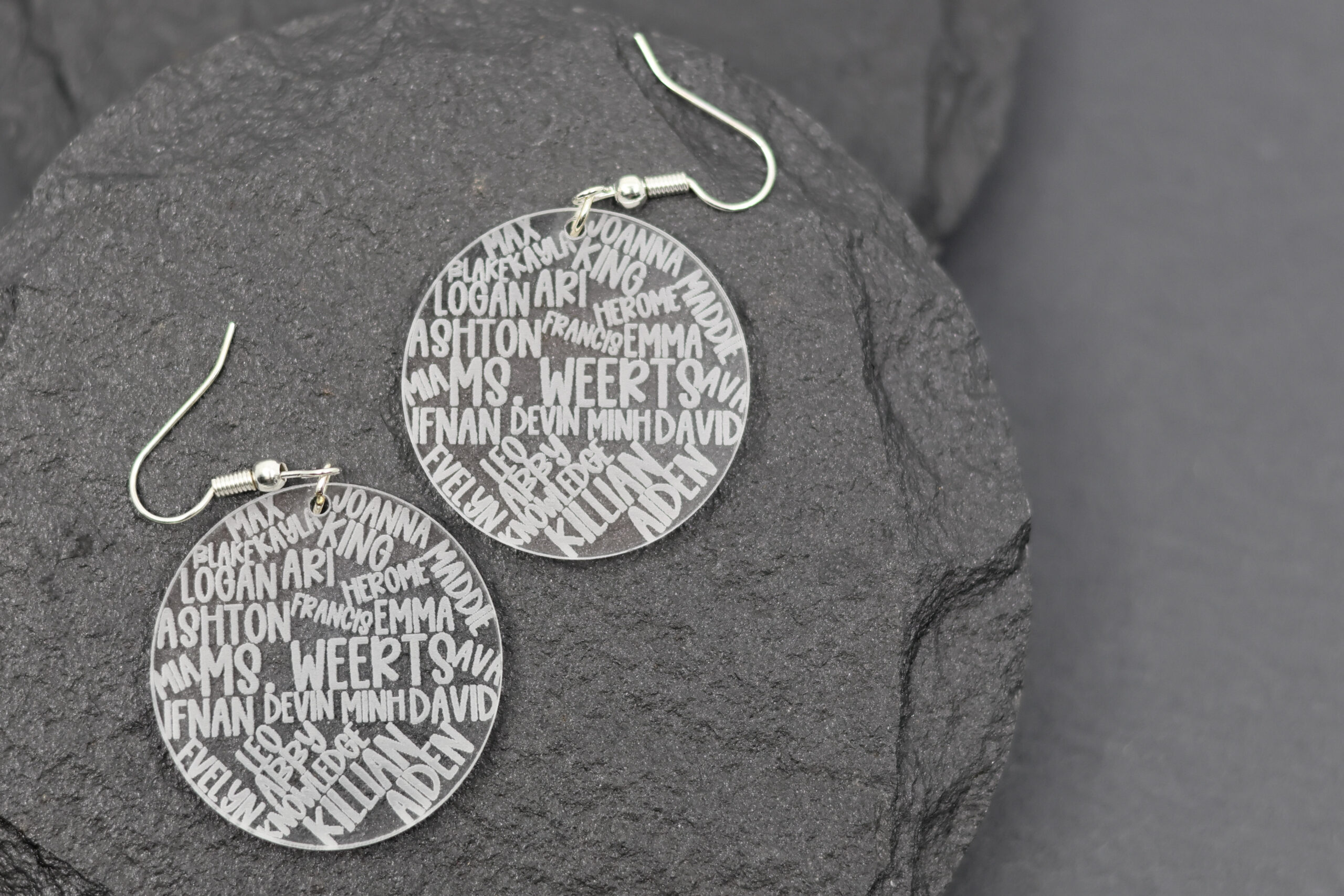 Custom Teacher or Grandma Name Acrylic Earrings - Image 6