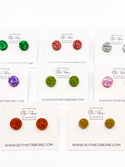 Eloise Colorful Acrylic Stud Earrings
