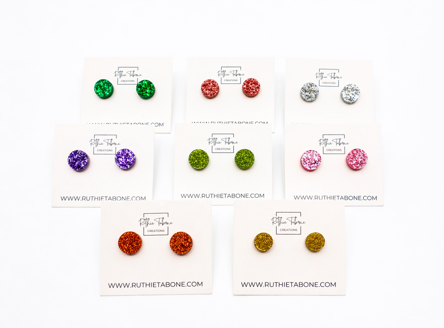 Eloise Colorful Acrylic Stud Earrings