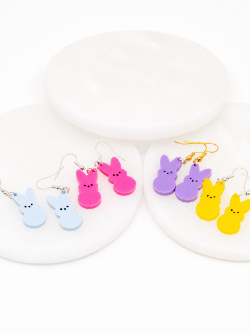 Daisy Peep Inspired Bunny Dangle Earrings