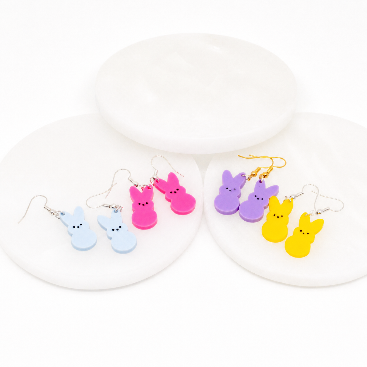 Daisy Peep Inspired Bunny Dangle Earrings