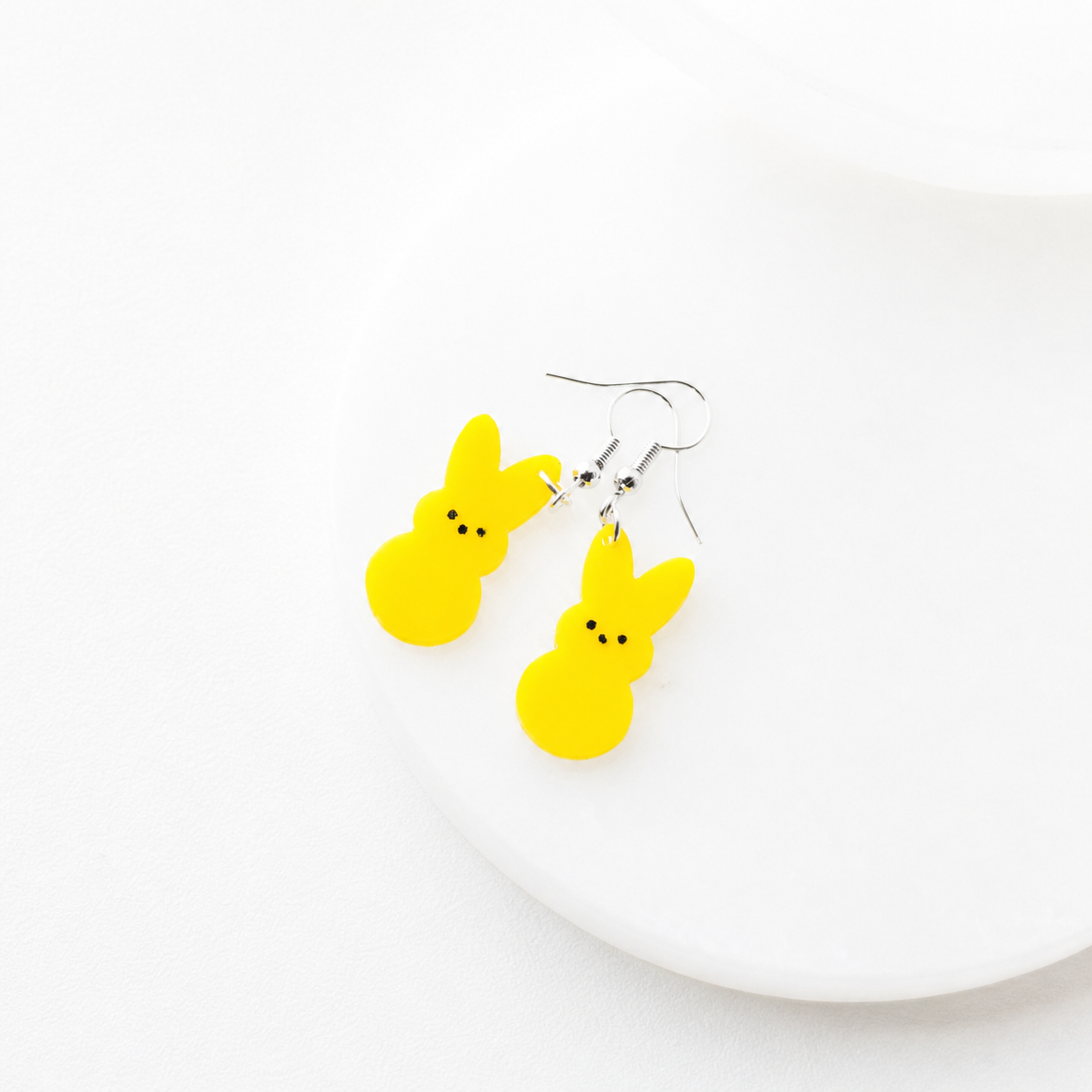 Daisy Peep Inspired Bunny Dangle Earrings - Image 4