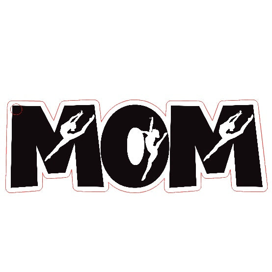 Clear Acrylic Mom Gymnast Keychains - Image 2