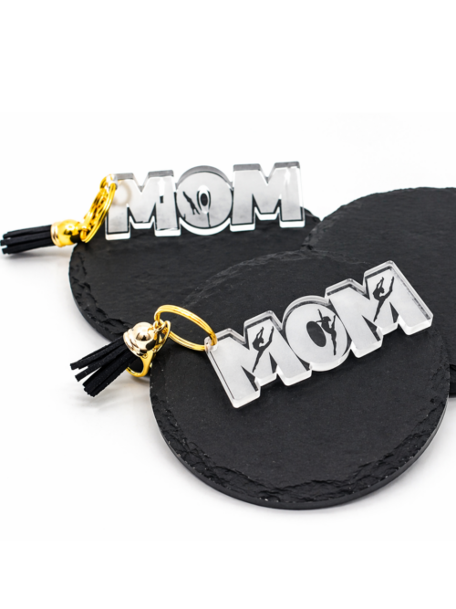 Clear Acrylic Mom Gymnast Keychains