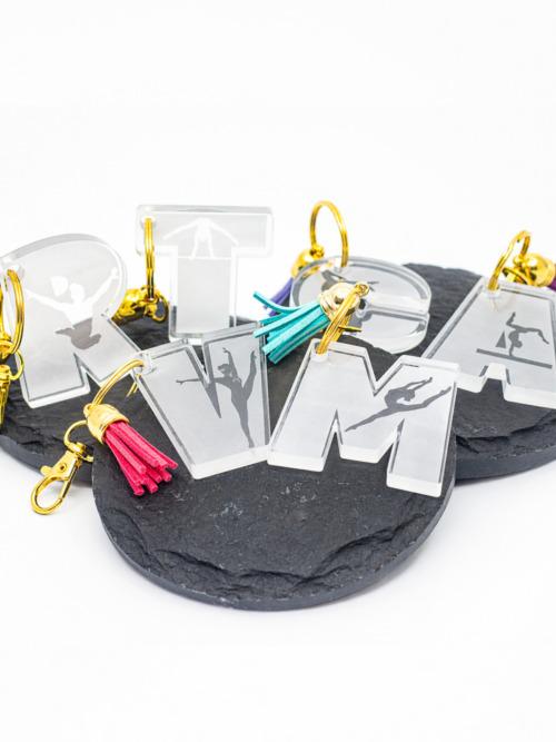 Custom Gymnast Letter Keychains