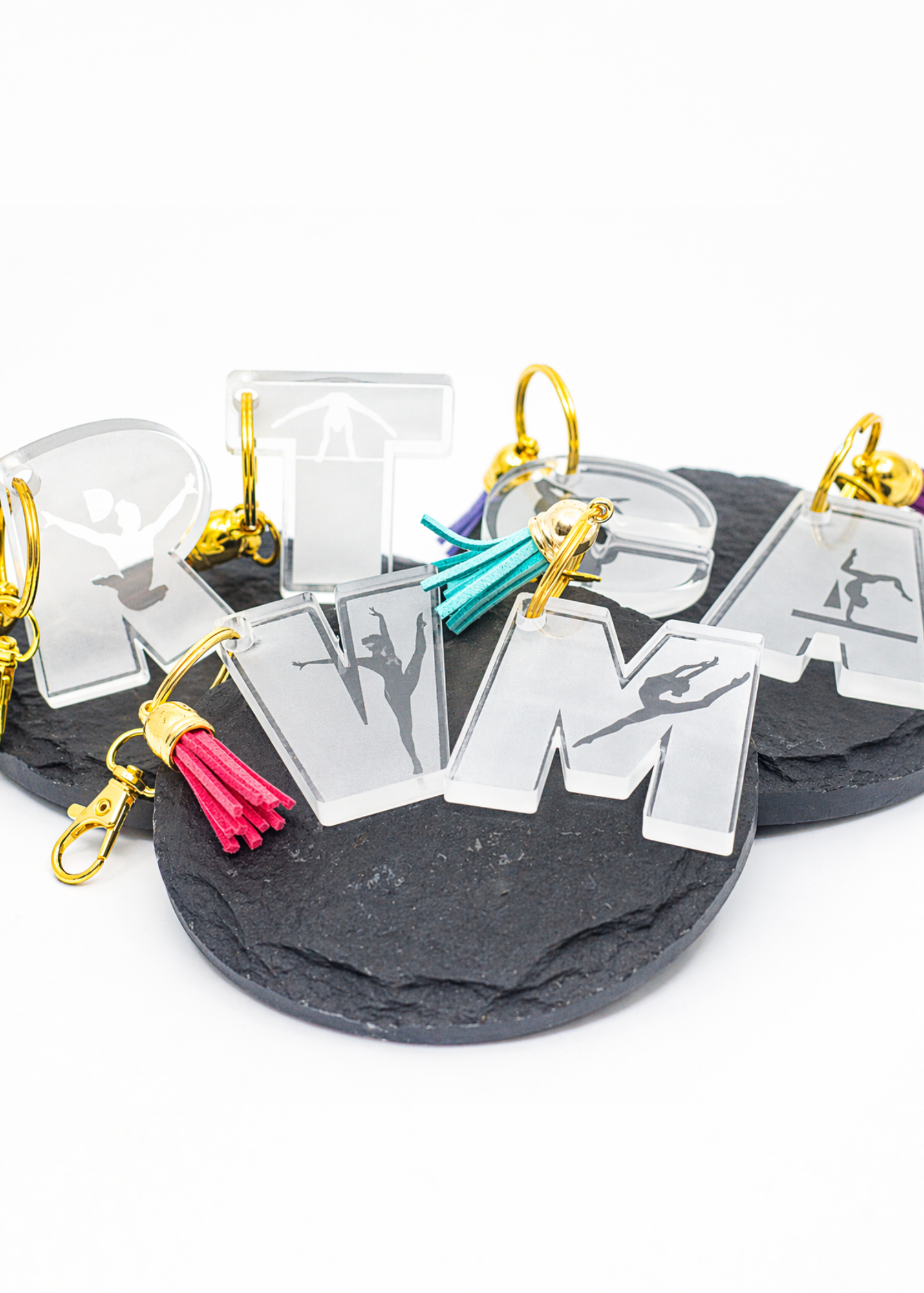 Custom Gymnast Letter Keychains