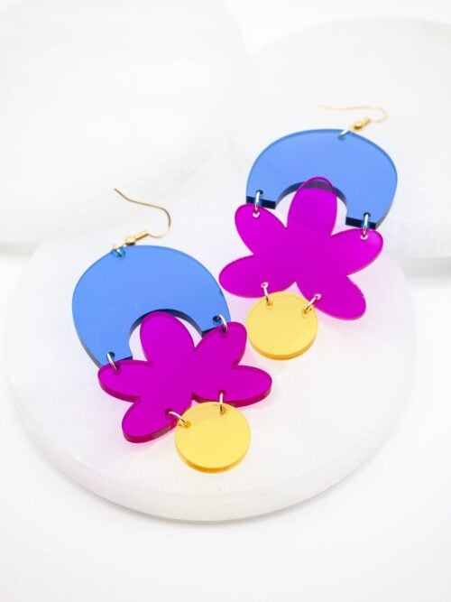 Blake Colorful Transparent Acrylic Dangle Earrings