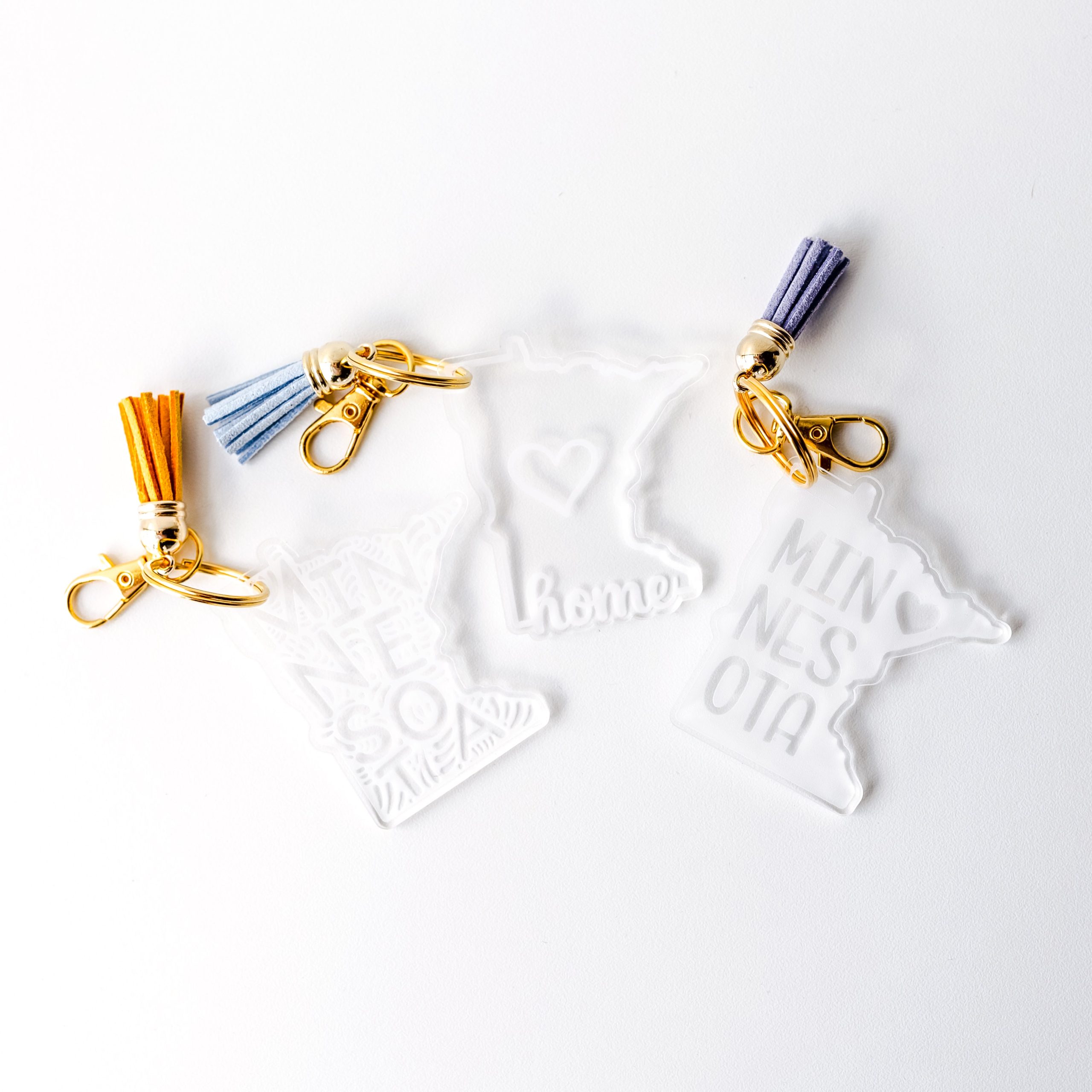 Minnesota Clear Acrylic Engraved Keychains - Image 4
