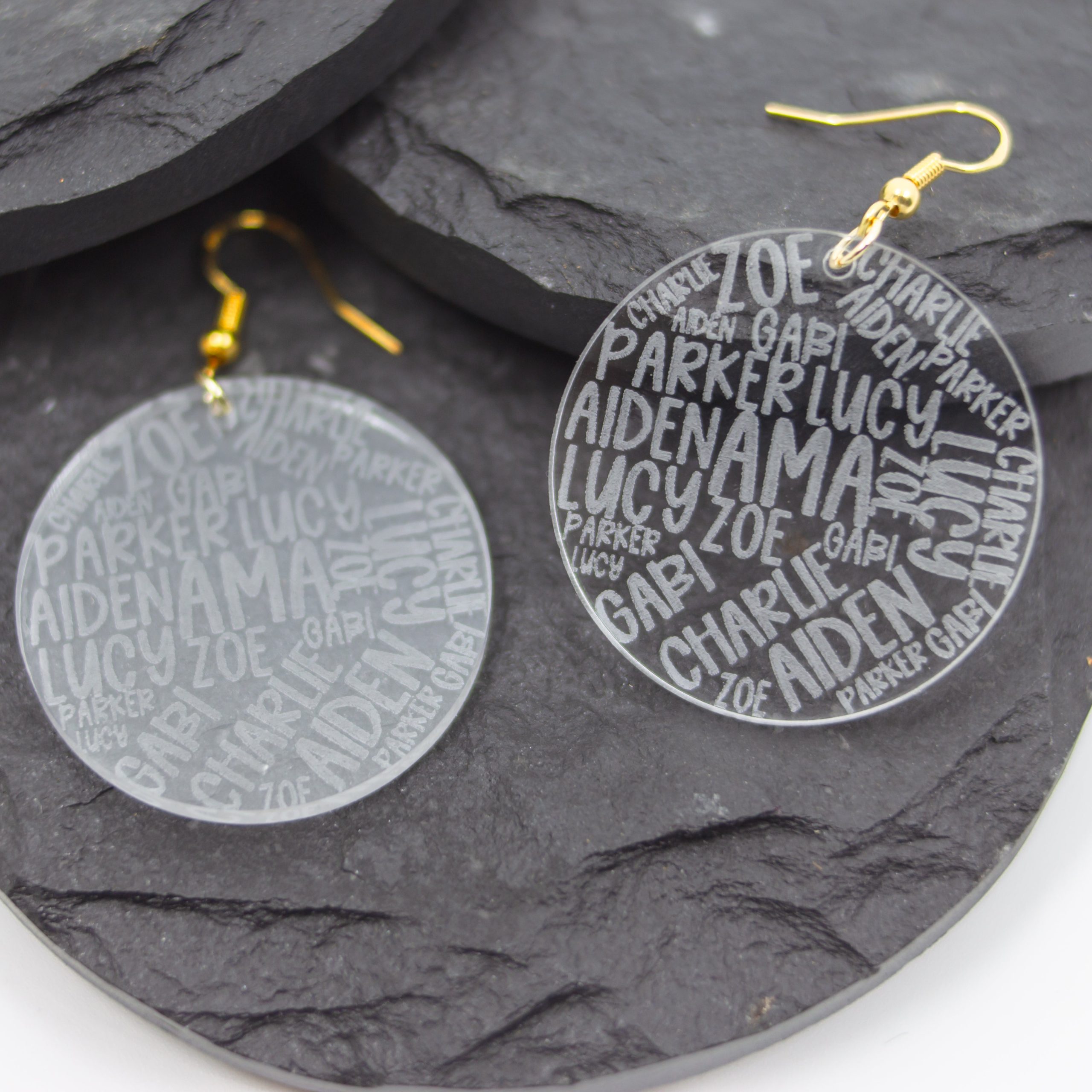 Custom Teacher or Grandma Name Acrylic Earrings - Image 5