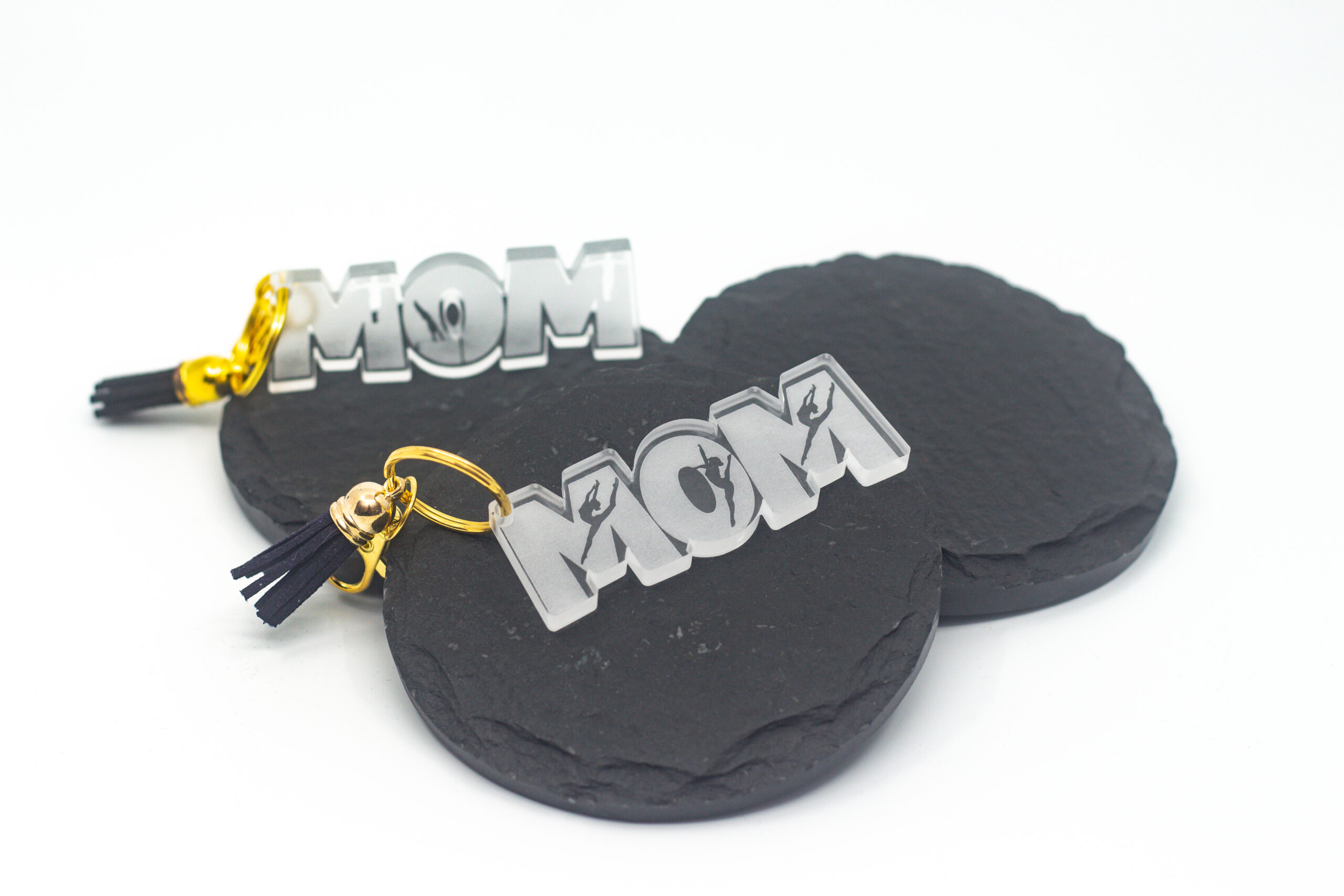 Clear Acrylic Mom Gymnast Keychains - Image 4