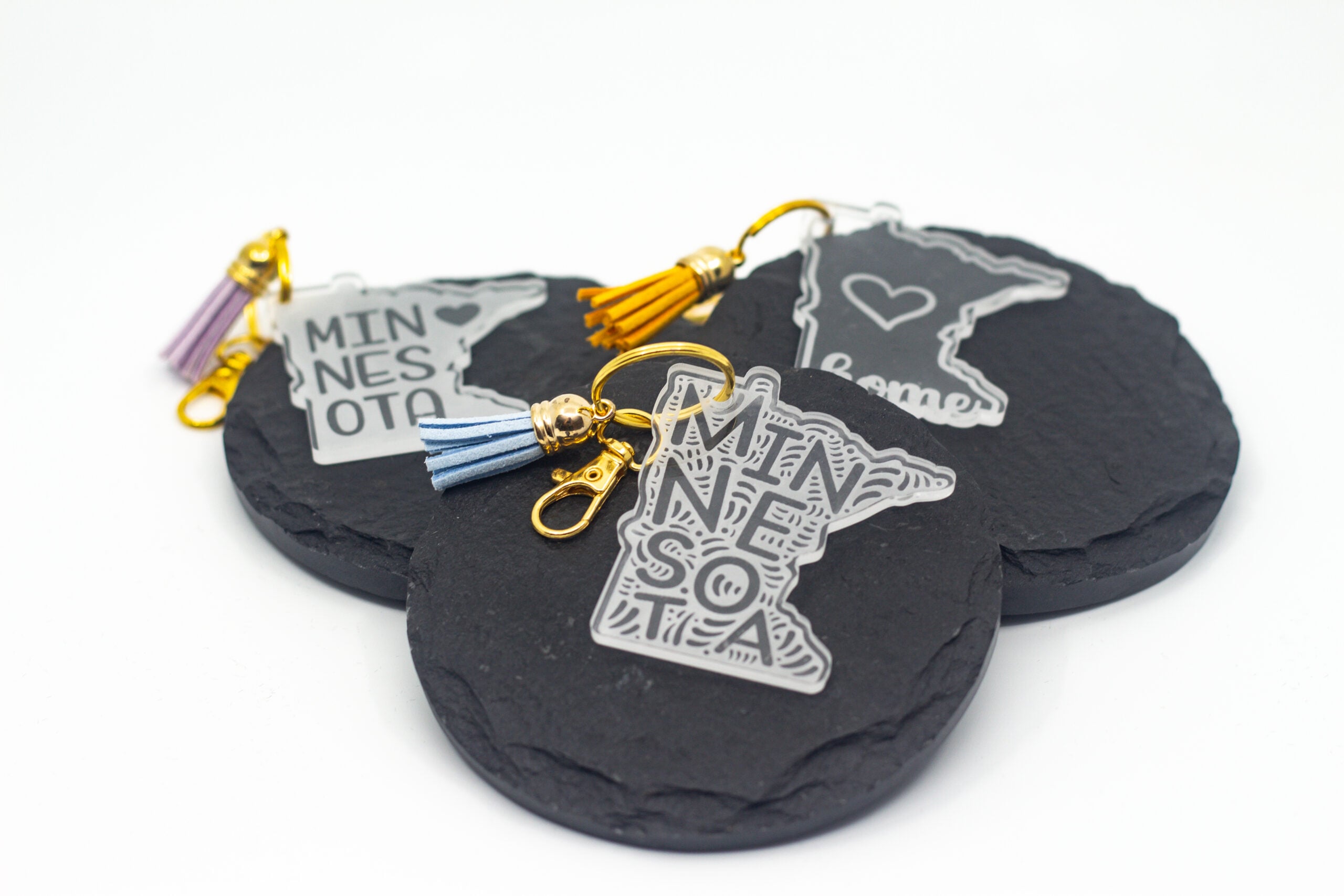 Minnesota Clear Acrylic Engraved Keychains - Image 3