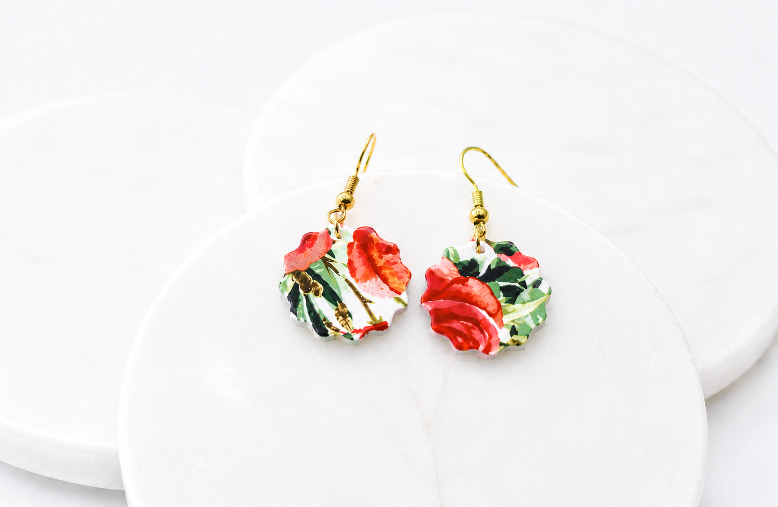 Jessie Floral Acrylic Dangle Earrings
