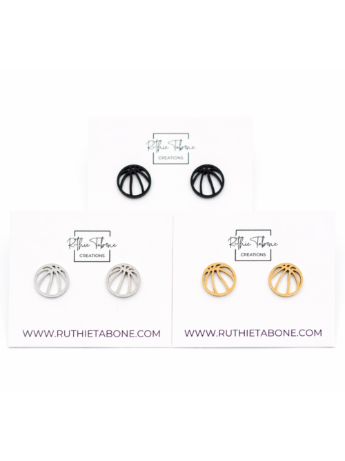Maya Basketball Stainless Steel Stud Earrings