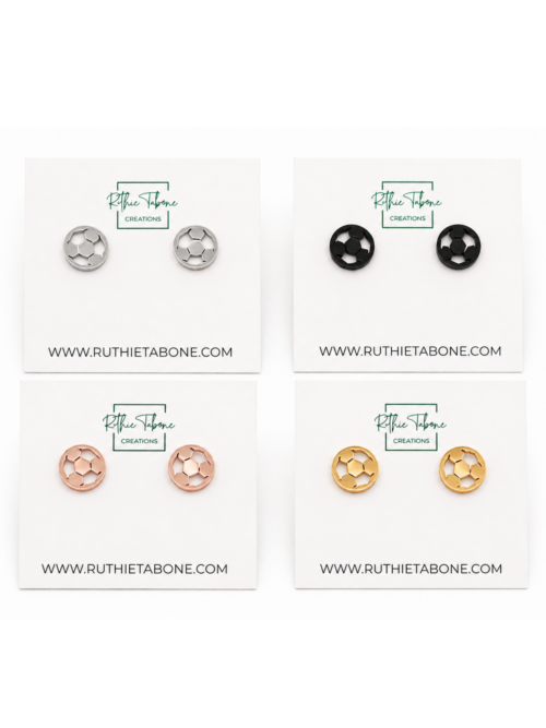 Soccer Stainless Steel Stud Earrings